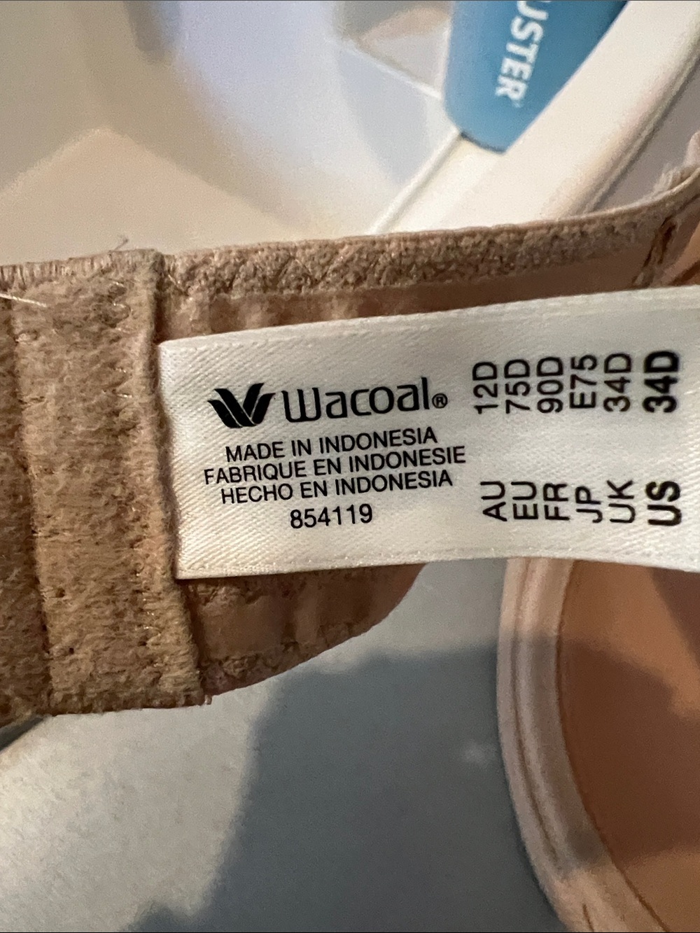 Wacoal Beige Strapless Bra 34D - excellent condition like new - Picture 2 of 3